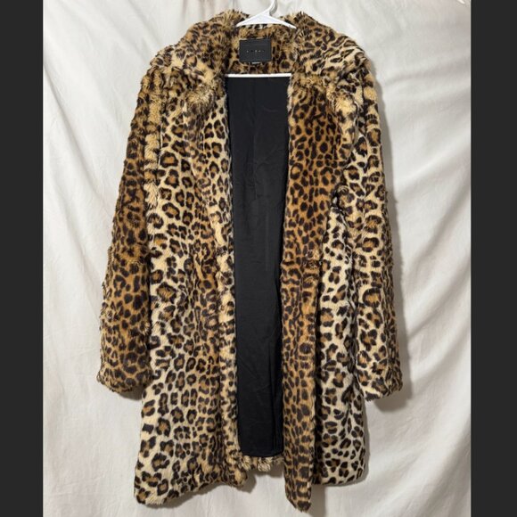 Blank NYC Jackets & Blazers - Faux Fur Leopard Print Coat